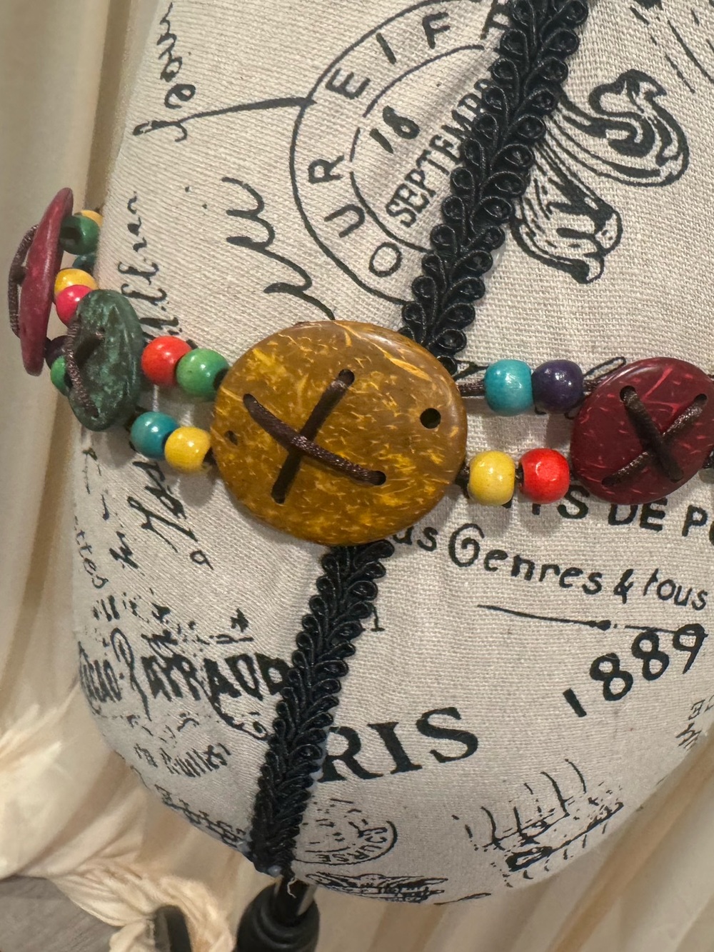 Handmade Coconut Shell Belt - Picture 3 of 5